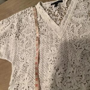 Cream Lace Blouse with Intricate Design
